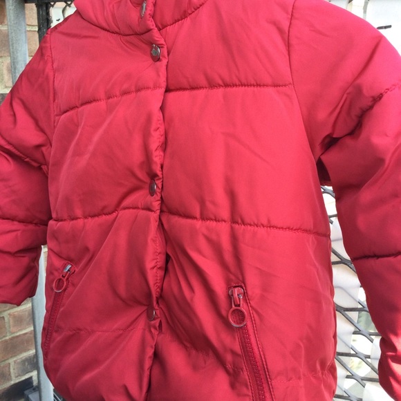 Zara Babygirl Outerwear Collection- Red Puffer Coat w/ Fleece Lining (2/3 years) - Picture 5 of 13